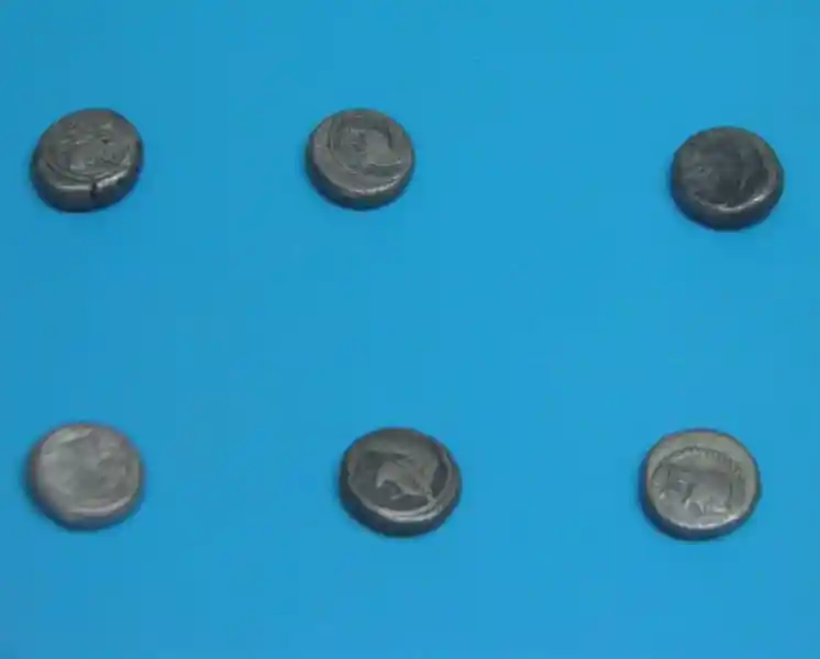 Antique Epoch, six pieces coins 6th-3rd Century BC